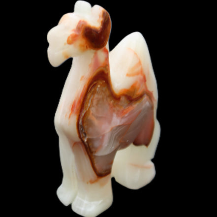 Afghan Jade hand-carved Camel 70*26*105mm 256g in sunlight - Rocks and Things Store