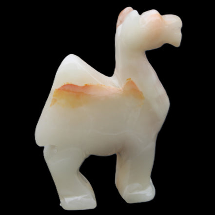 Afghan Jade hand-carved Camel 70*26*105mm 256g in sunlight - Rocks and Things Store