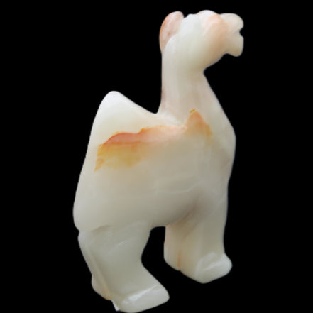 Afghan Jade hand-carved Camel 70*26*105mm 256g in sunlight - Rocks and Things Store