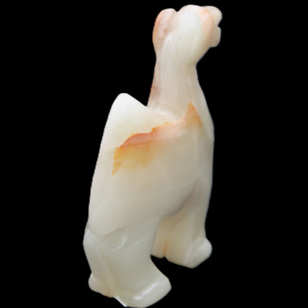 Afghan Jade hand-carved Camel 70*26*105mm 256g in sunlight - Rocks and Things Store