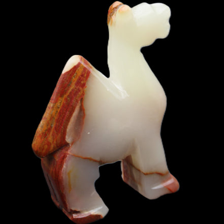 Afghan Jade hand-carved Camel 73*30*105mm 270g in sunlight - Rocks and Things Store