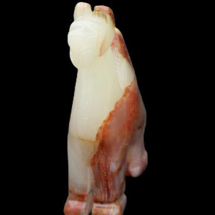 Afghan Jade hand-carved Camel 73*30*105mm 270g in sunlight - Rocks and Things Store