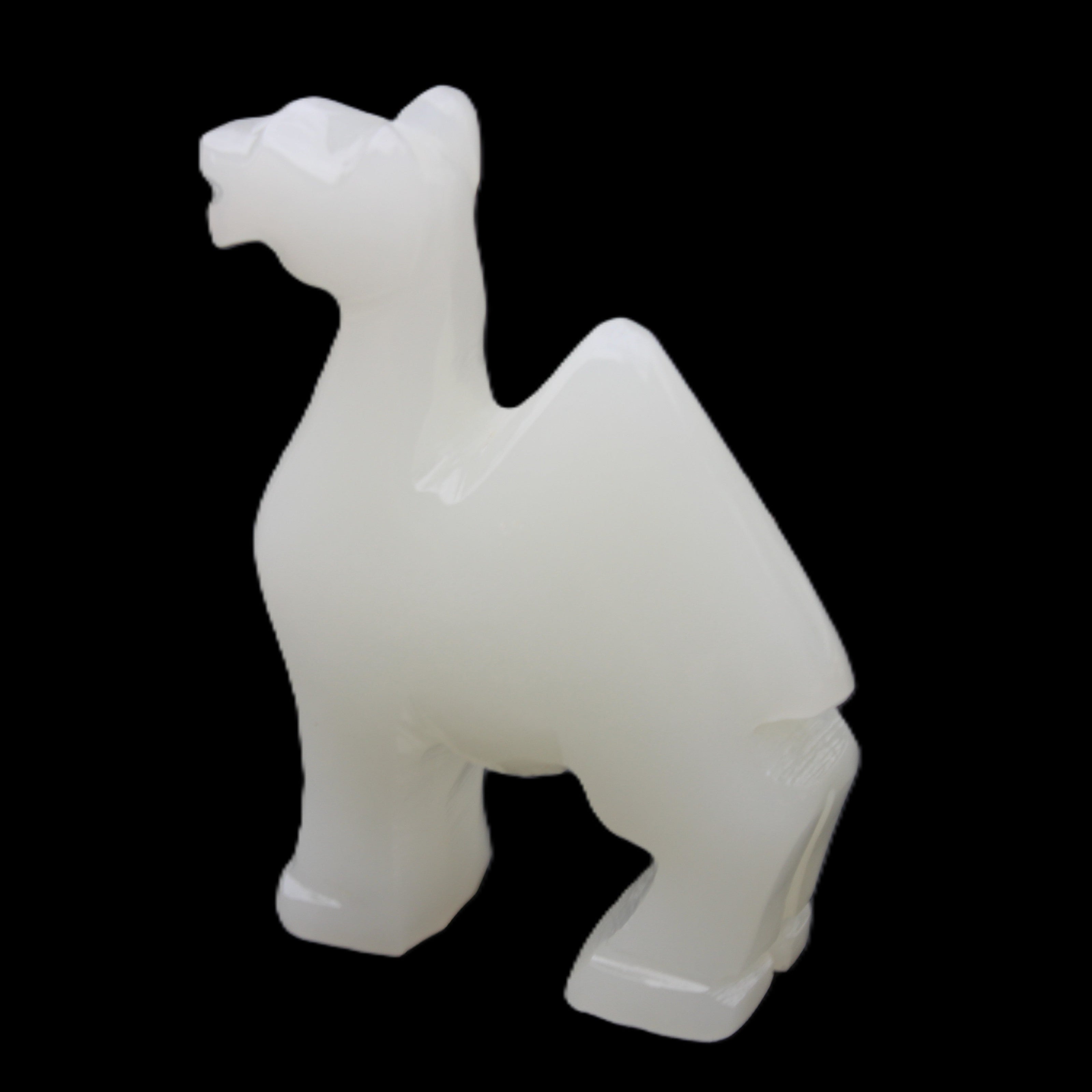 Afghan Jade hand-carved Camel 70*25*98mm 217g in sunlight - Rocks and Things Store