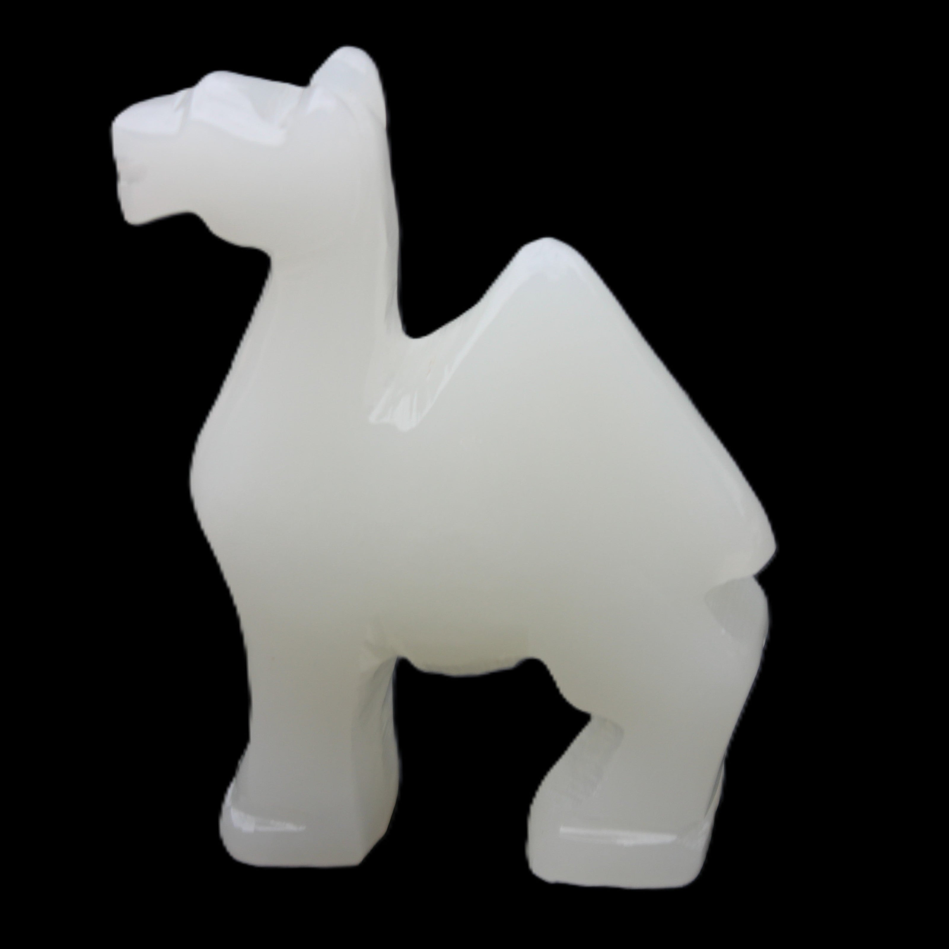 Afghan Jade hand-carved Camel 70*25*98mm 217g in sunlight - Rocks and Things Store