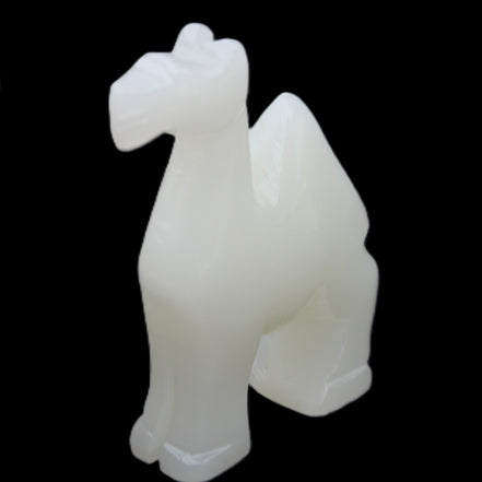 Afghan Jade hand-carved Camel 70*25*98mm 217g in sunlight - Rocks and Things Store