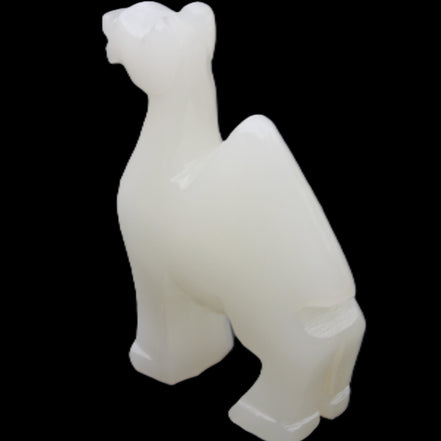 Afghan Jade hand-carved Camel 70*25*98mm 217g in sunlight - Rocks and Things Store