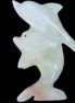 Afghan Jade hand-carved leaping Dolphin pair 70*27*112mm 222g in sunlight - Rocks and Things Store