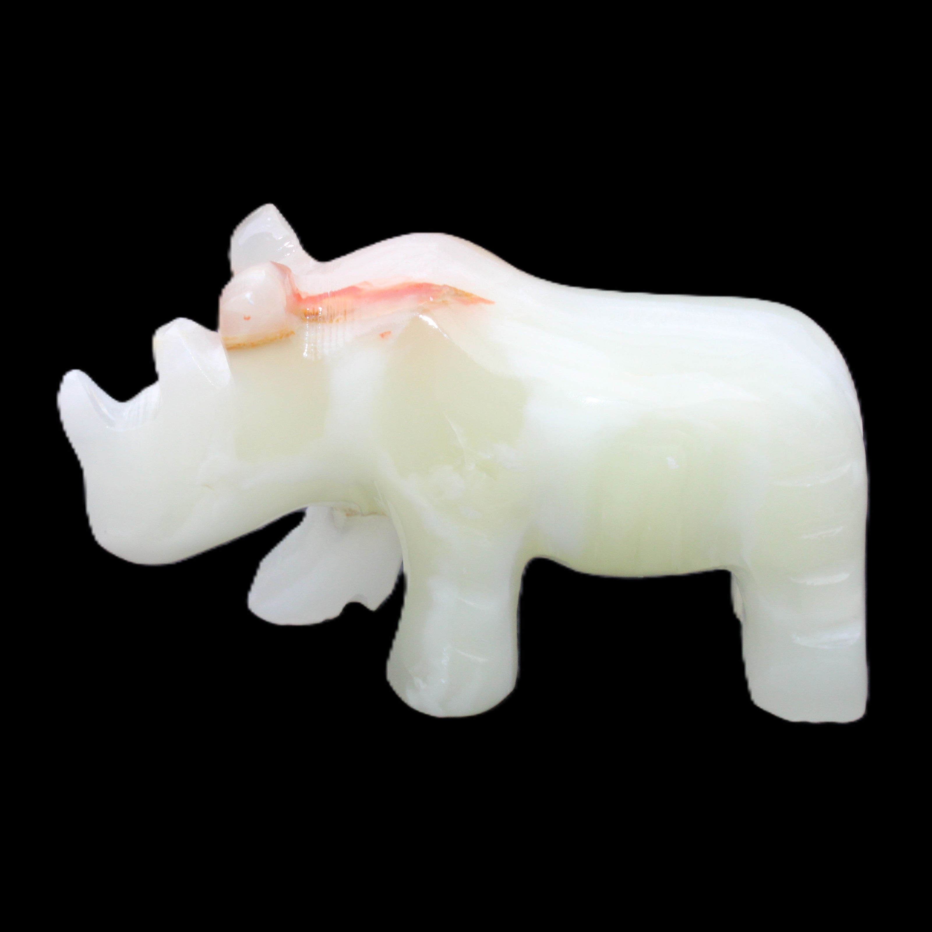 Afghan Jade hand-carved Rhino 100*30*57mm 208g in sunlight - Rocks and Things Store