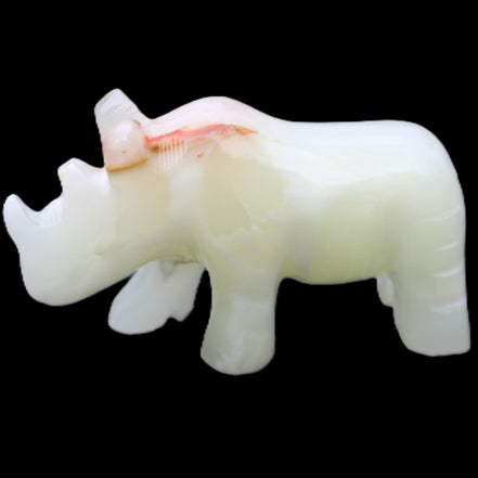Afghan Jade hand-carved Rhino 100*30*57mm 208g in sunlight - Rocks and Things Store