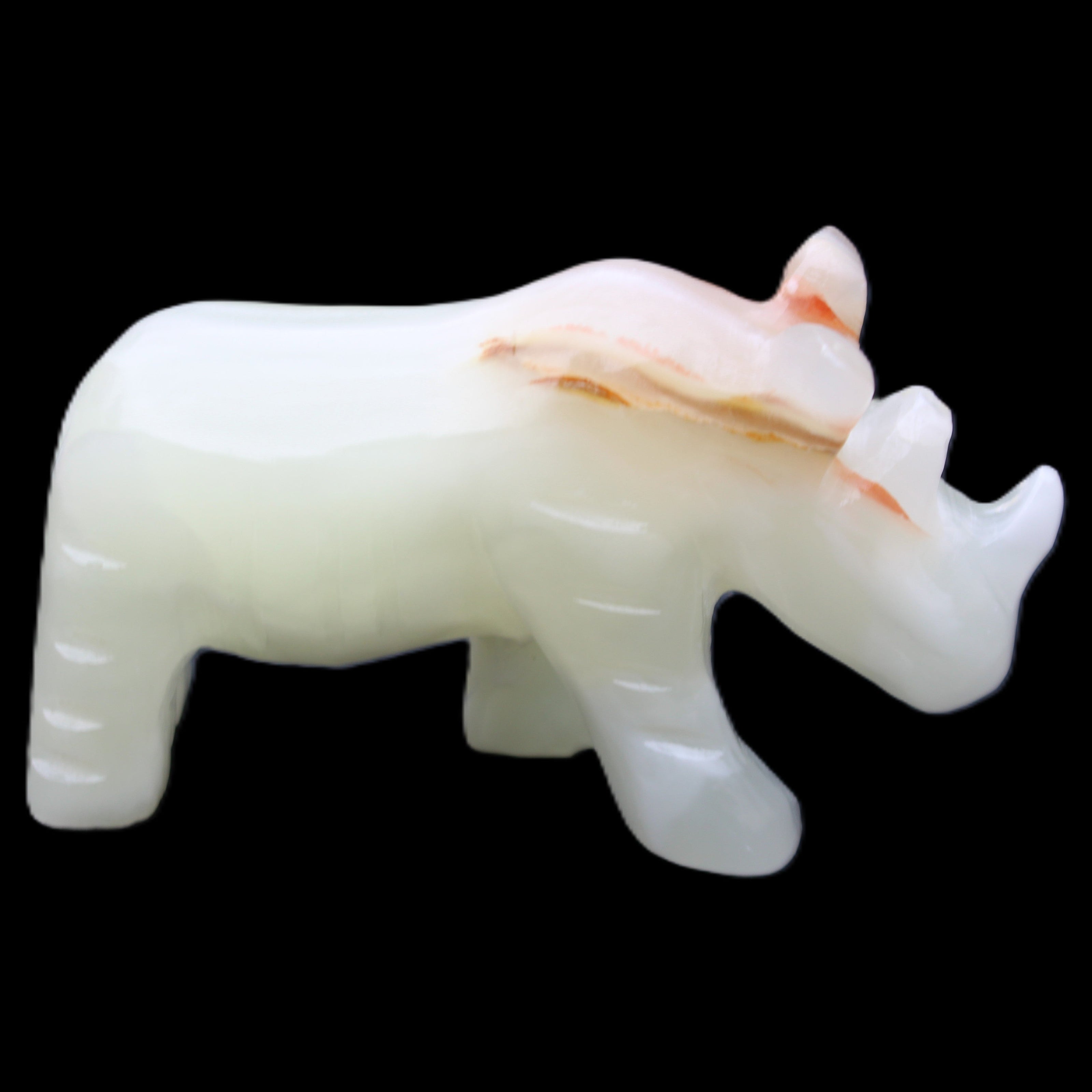 Afghan Jade hand-carved Rhino 100*30*57mm 208g in sunlight - Rocks and Things Store
