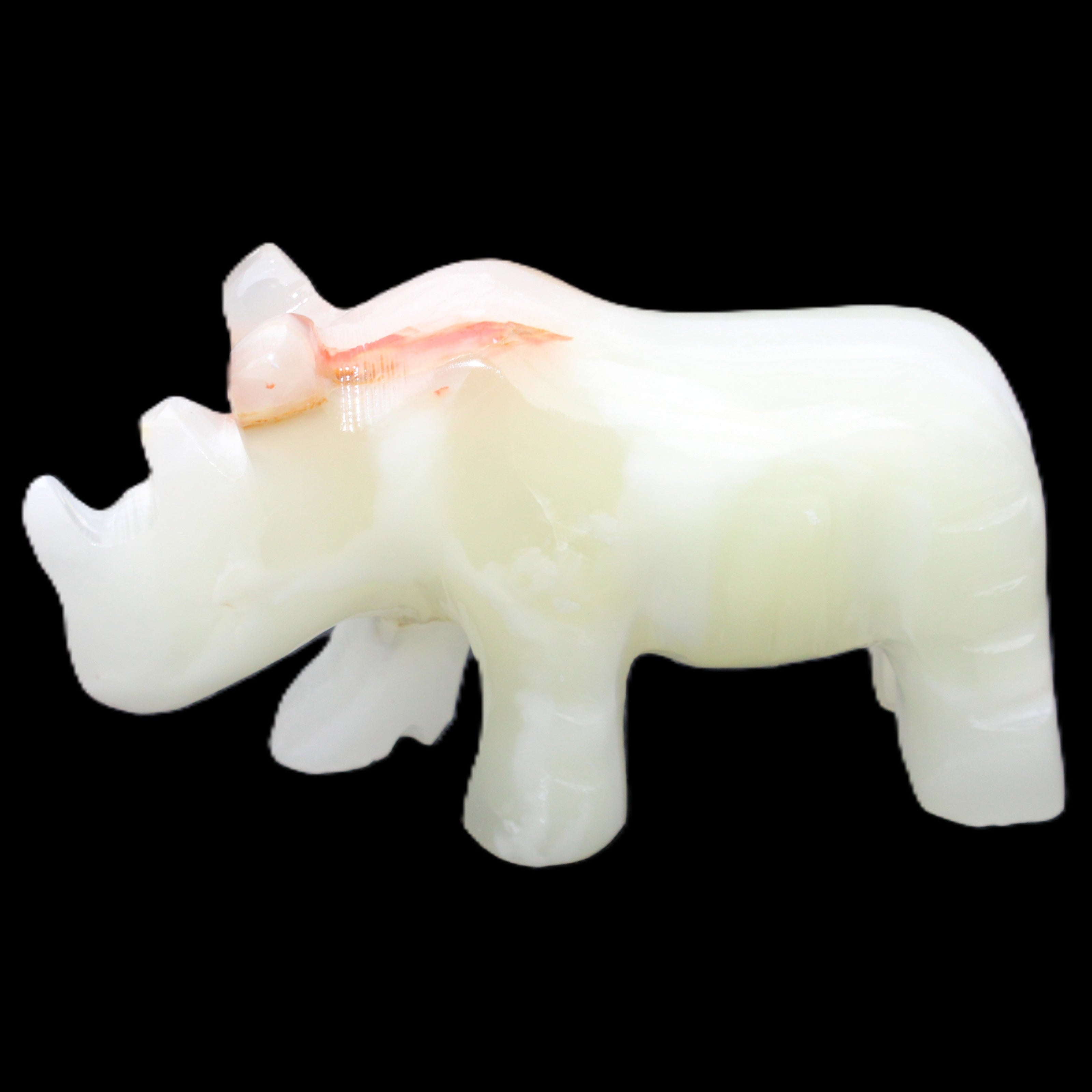 Afghan Jade hand-carved Rhino 100*30*57mm 208g in sunlight - Rocks and Things Store