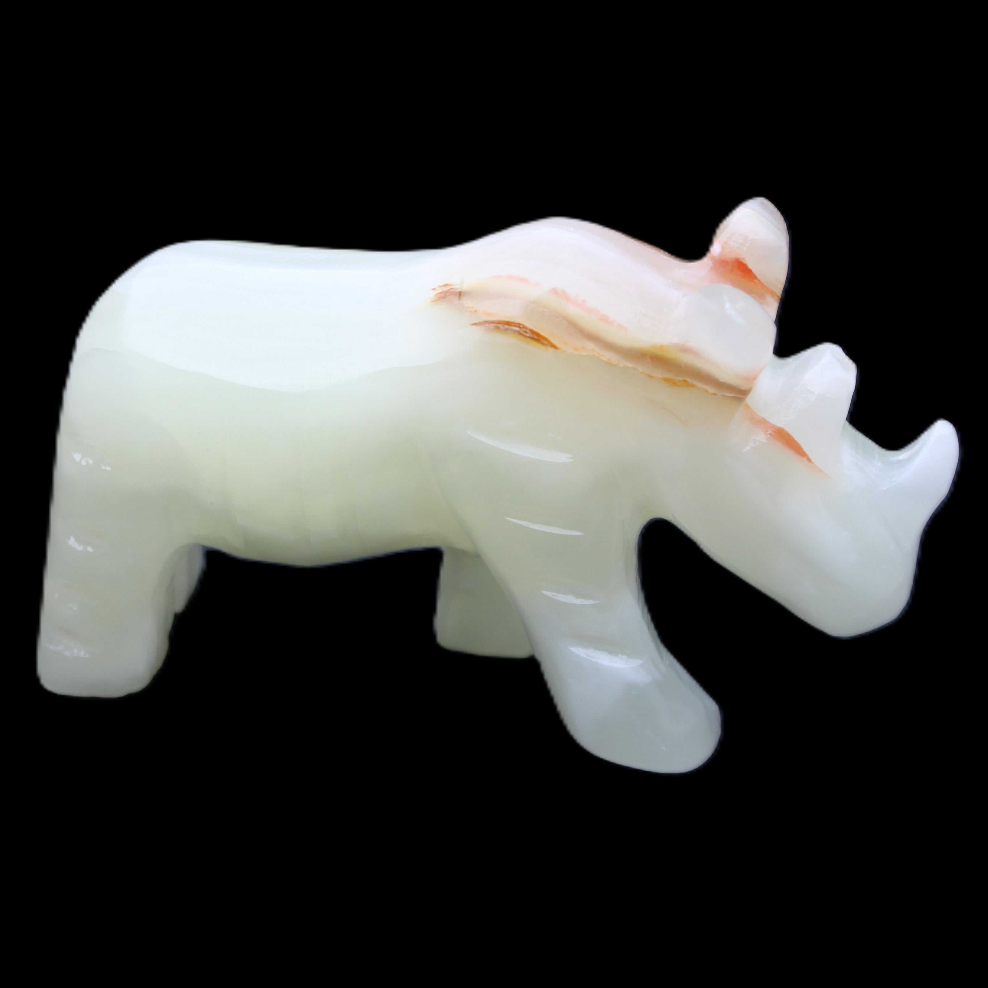 Afghan Jade hand-carved Rhino 100*30*57mm 208g in sunlight - Rocks and Things Store