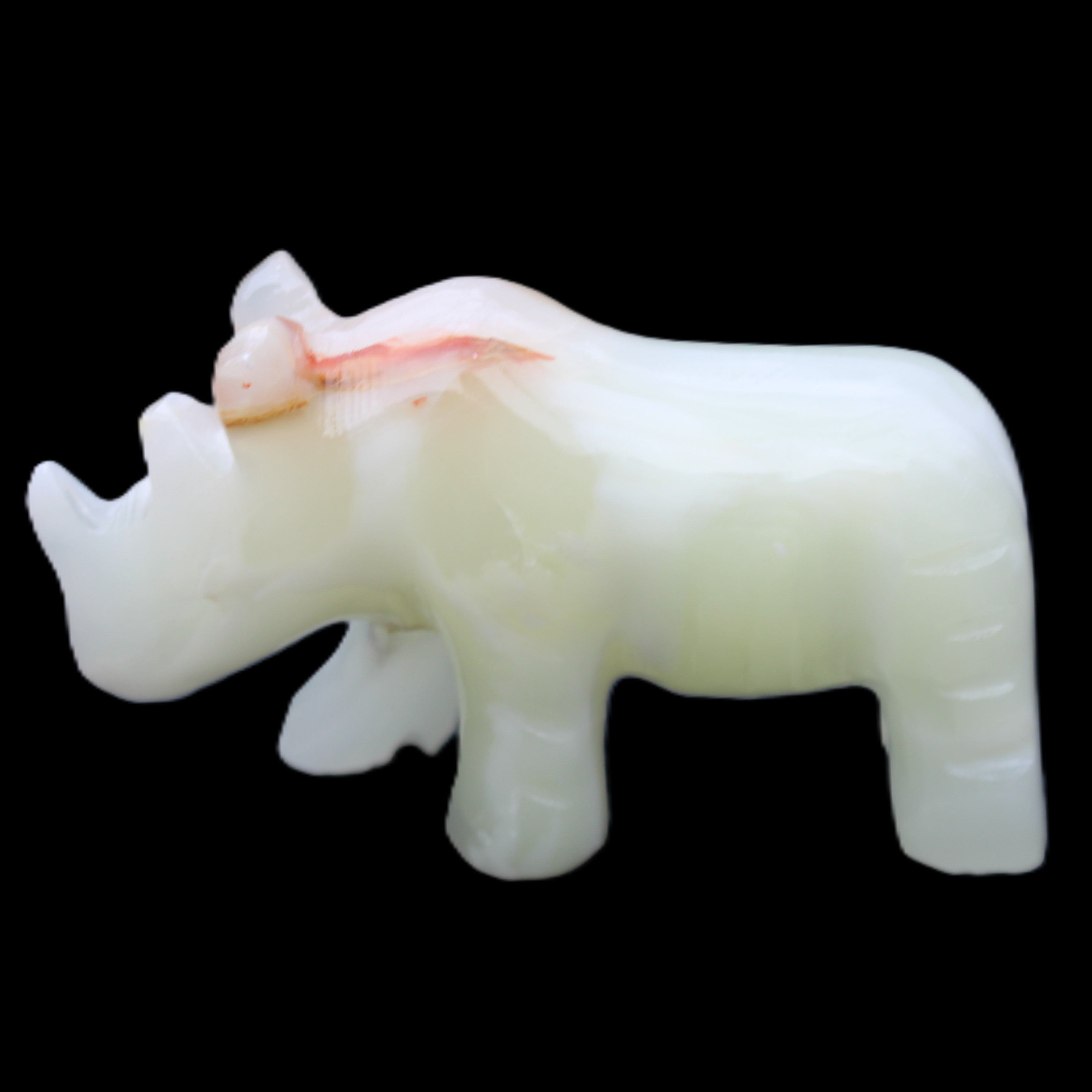 Afghan Jade hand-carved Rhino 100*30*57mm 208g in sunlight - Rocks and Things Store