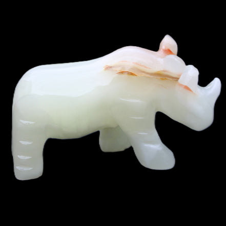 Afghan Jade hand-carved Rhino 100*30*57mm 208g in sunlight - Rocks and Things Store