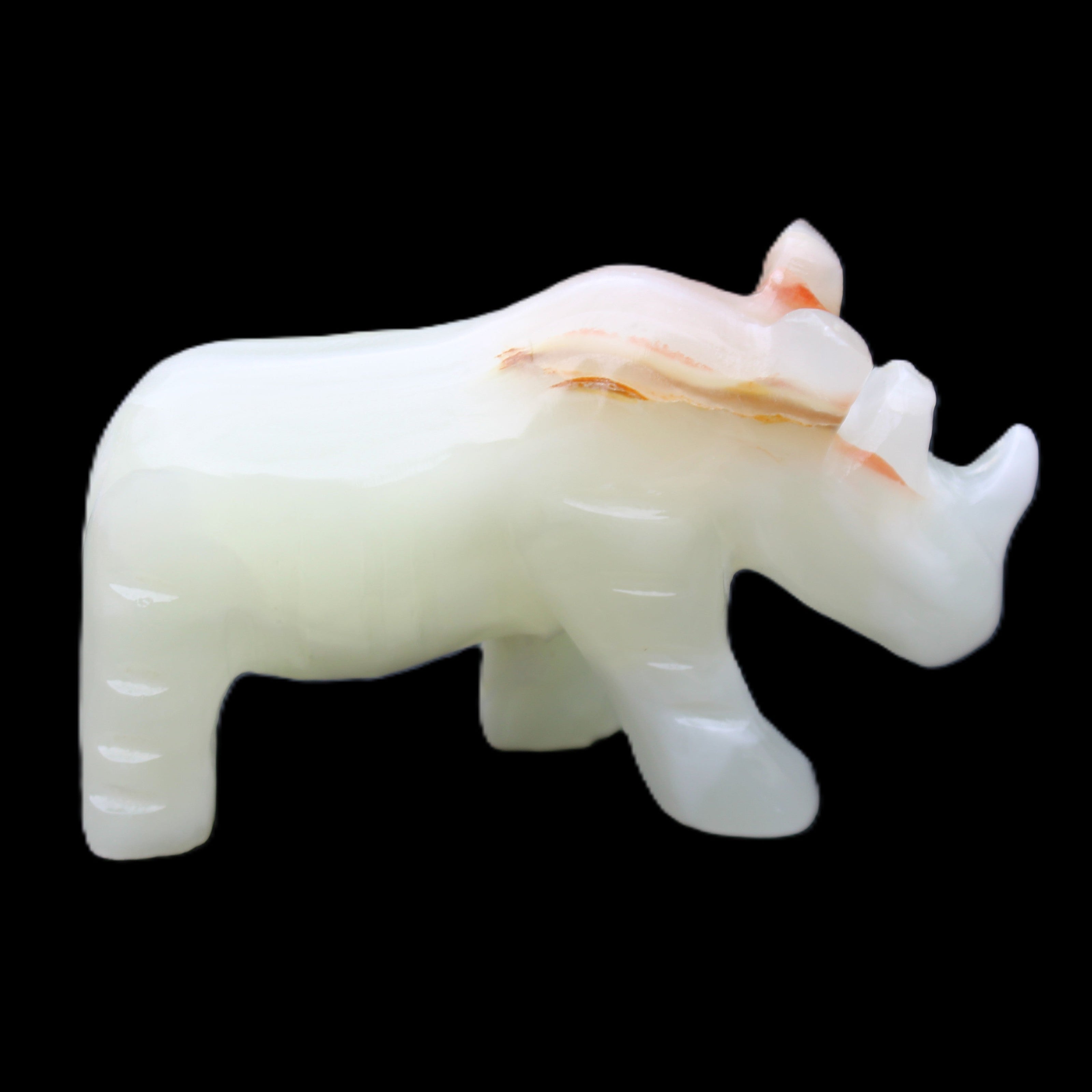 Afghan Jade hand-carved Rhino 100*30*57mm 208g in sunlight - Rocks and Things Store