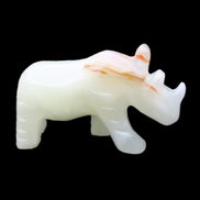 Afghan Jade hand-carved Rhino 100*30*57mm 208g in sunlight - Rocks and Things Store