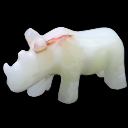 Afghan Jade hand-carved Rhino 100*30*57mm 208g in sunlight - Rocks and Things Store
