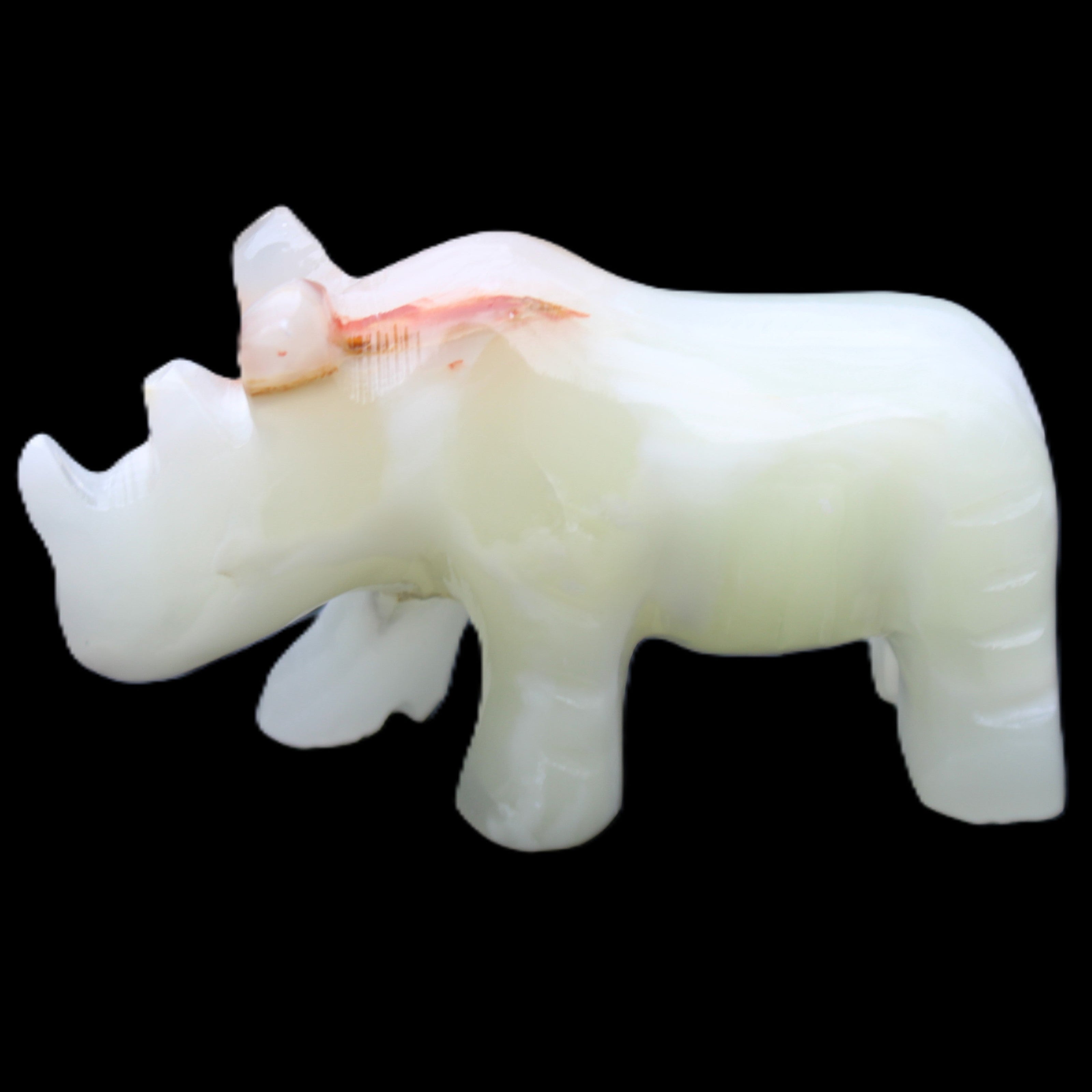 Afghan Jade hand-carved Rhino 100*30*57mm 208g in sunlight - Rocks and Things Store