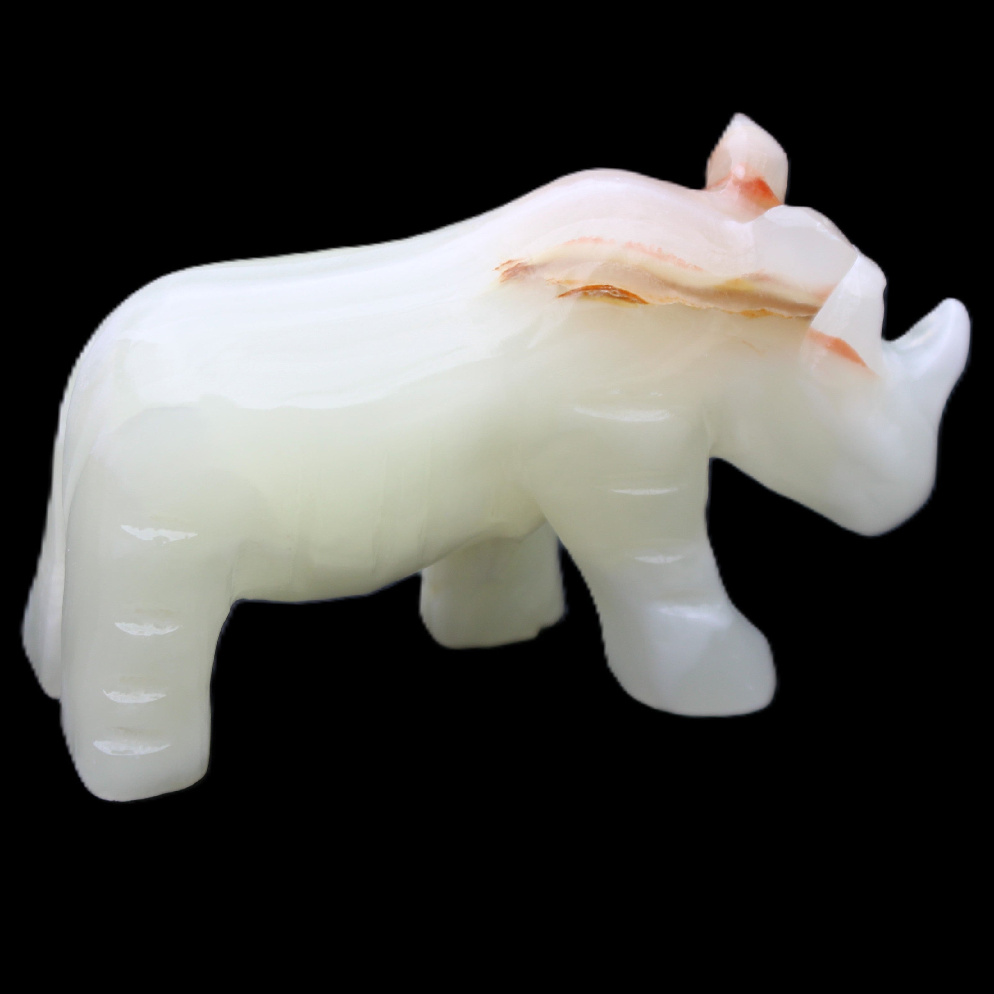 Afghan Jade hand-carved Rhino 100*30*57mm 208g in sunlight - Rocks and Things Store