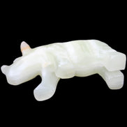 Afghan Jade hand-carved Rhino 100*30*57mm 208g in sunlight - Rocks and Things Store
