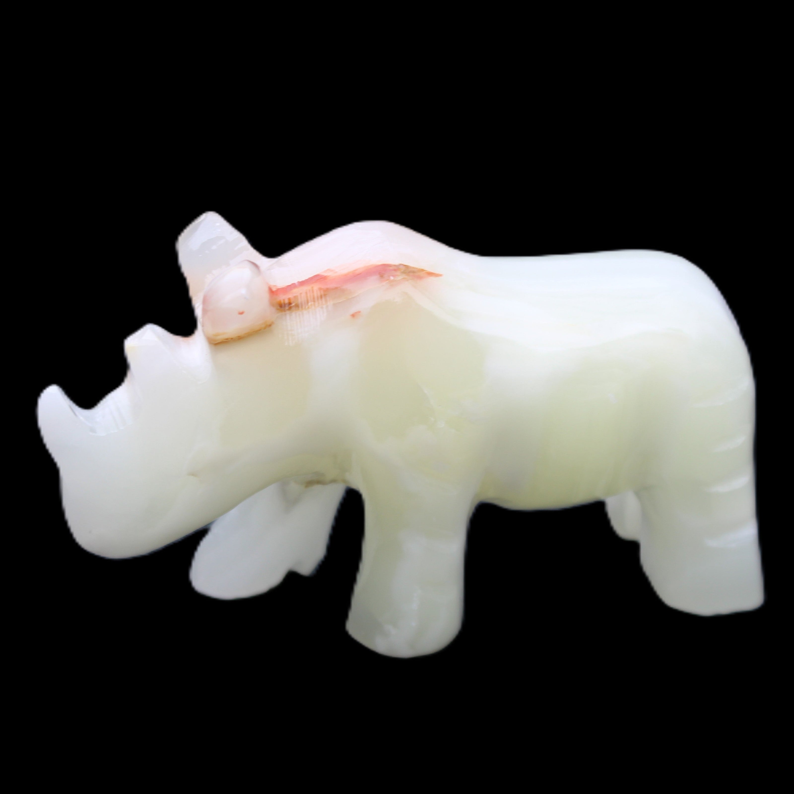 Afghan Jade hand-carved Rhino 100*30*57mm 208g in sunlight - Rocks and Things Store