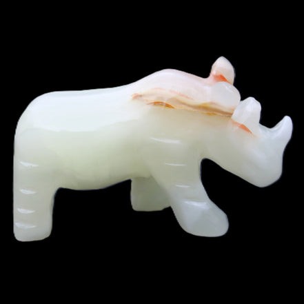 Afghan Jade hand-carved Rhino 100*30*57mm 208g in sunlight - Rocks and Things Store