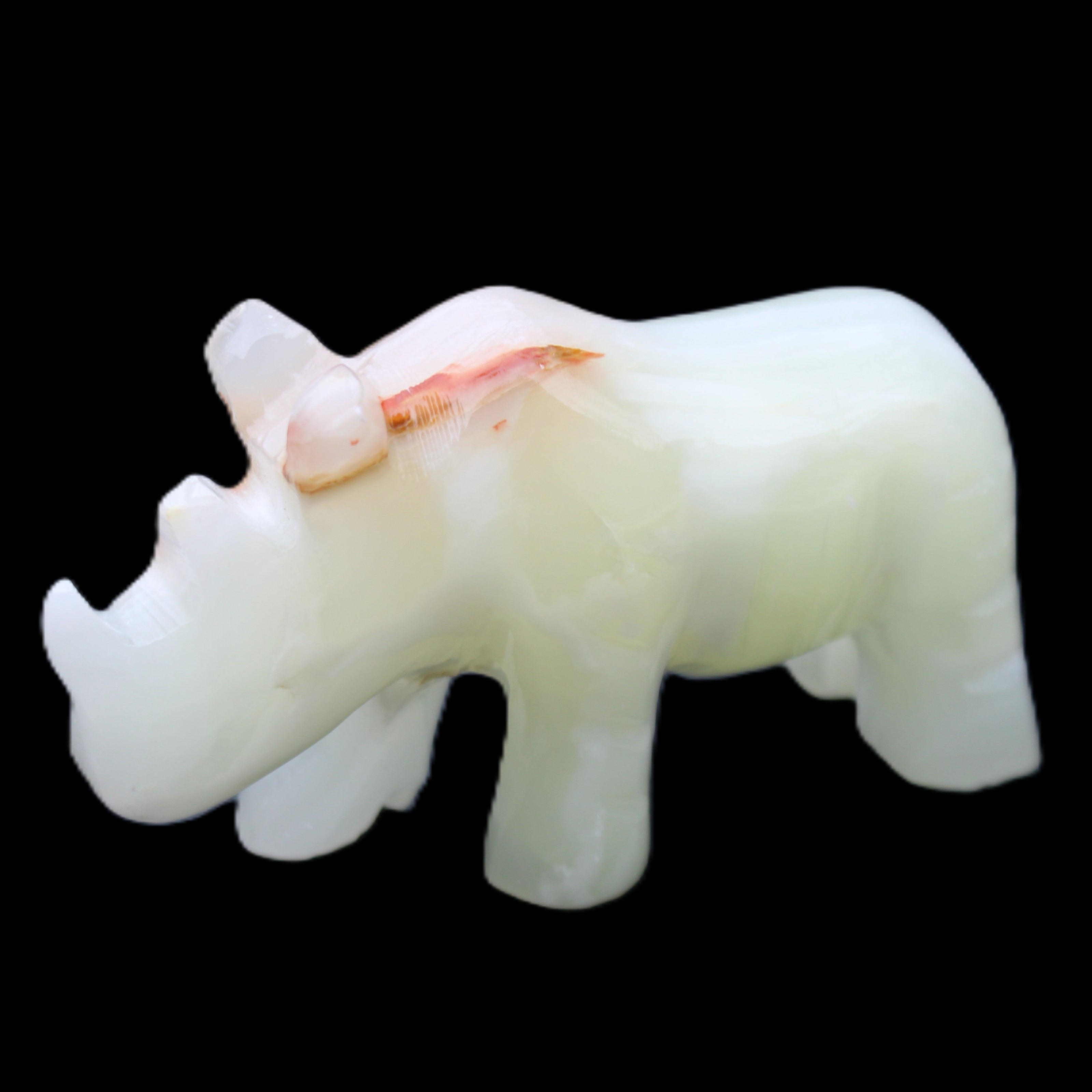 Afghan Jade hand-carved Rhino 100*30*57mm 208g in sunlight - Rocks and Things Store