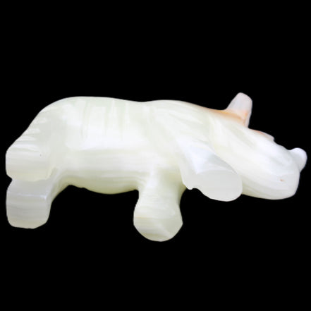 Afghan Jade hand-carved Rhino 100*30*57mm 208g in sunlight - Rocks and Things Store