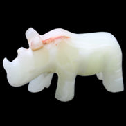 Afghan Jade hand-carved Rhino 100*30*57mm 208g in sunlight - Rocks and Things Store