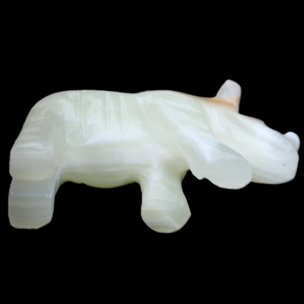Afghan Jade hand-carved Rhino 100*30*57mm 208g in sunlight - Rocks and Things Store