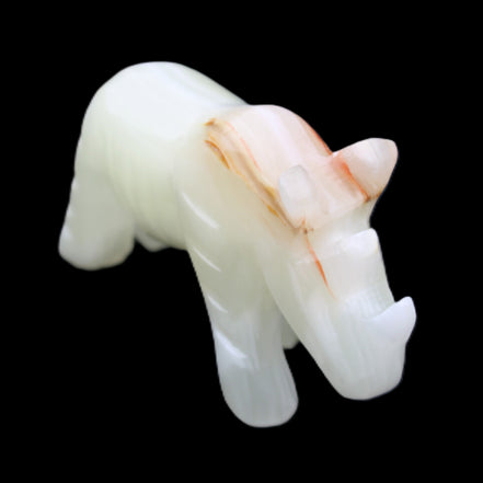 Afghan Jade hand-carved Rhino 100*30*57mm 208g in sunlight - Rocks and Things Store
