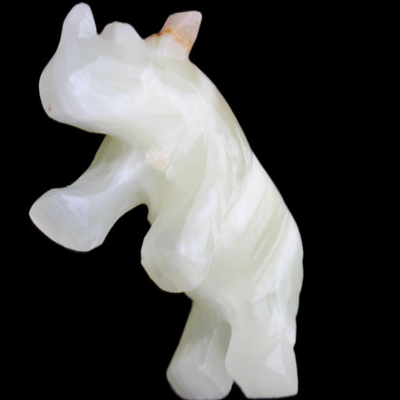 Afghan Jade hand-carved Rhino 100*30*57mm 208g in sunlight - Rocks and Things Store