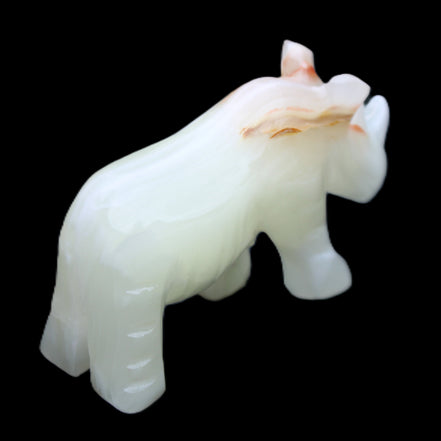 Afghan Jade hand-carved Rhino 100*30*57mm 208g in sunlight - Rocks and Things Store