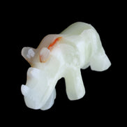 Afghan Jade hand-carved Rhino 100*30*57mm 208g in sunlight - Rocks and Things Store