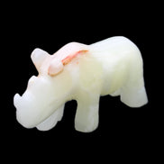 Afghan Jade hand-carved Rhino 100*30*57mm 208g in sunlight - Rocks and Things Store