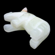 Afghan Jade hand-carved Rhino 100*30*57mm 208g in sunlight - Rocks and Things Store