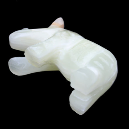 Afghan Jade hand-carved Rhino 100*30*57mm 208g in sunlight - Rocks and Things Store