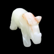 Afghan Jade hand-carved Rhino 100*30*57mm 208g in sunlight - Rocks and Things Store