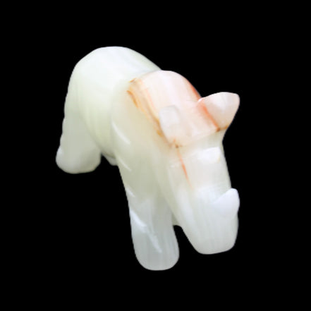 Afghan Jade hand-carved Rhino 100*30*57mm 208g in sunlight - Rocks and Things Store