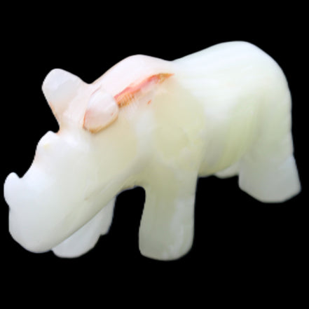 Afghan Jade hand-carved Rhino 100*30*57mm 208g in sunlight - Rocks and Things Store