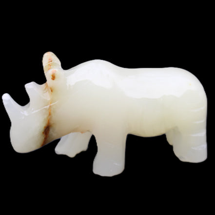 Afghan Jade hand-carved Rhino 100*30*57mm 220g in sunlight - Rocks and Things Store