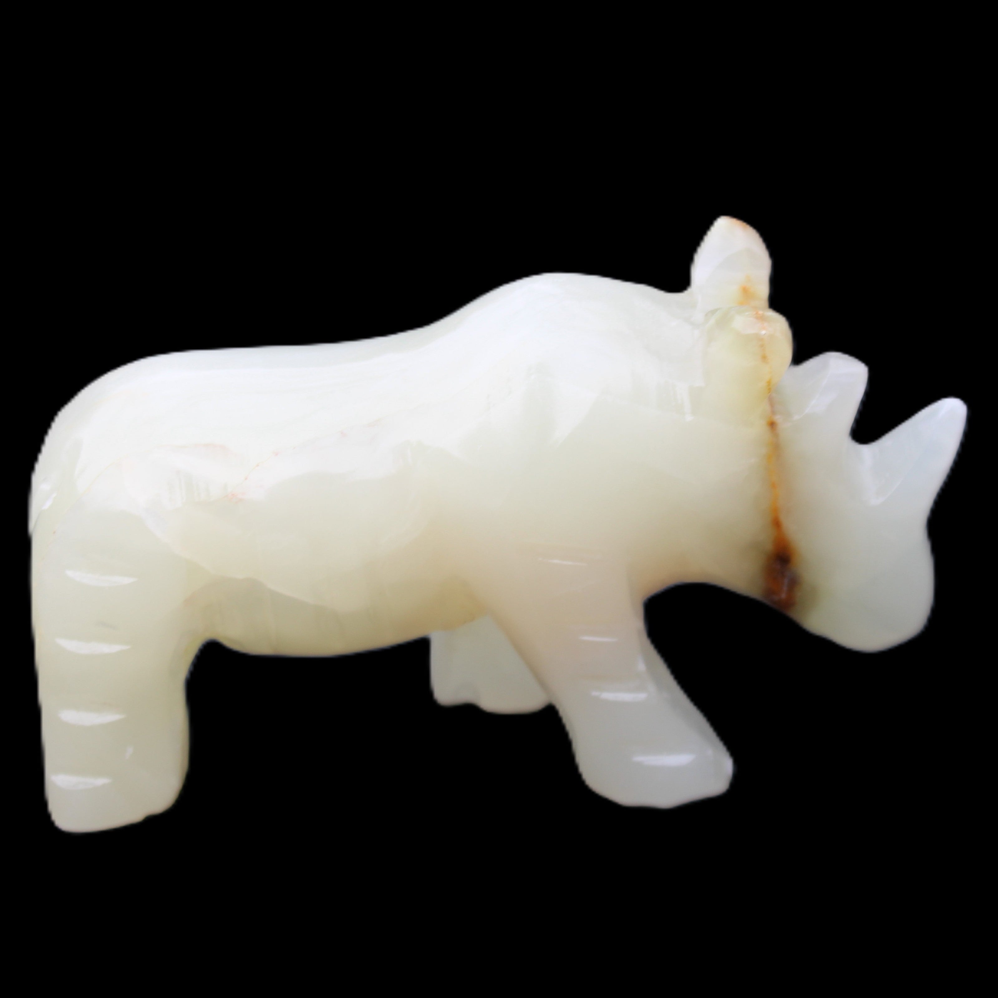 Afghan Jade hand-carved Rhino 100*30*57mm 220g in sunlight - Rocks and Things Store