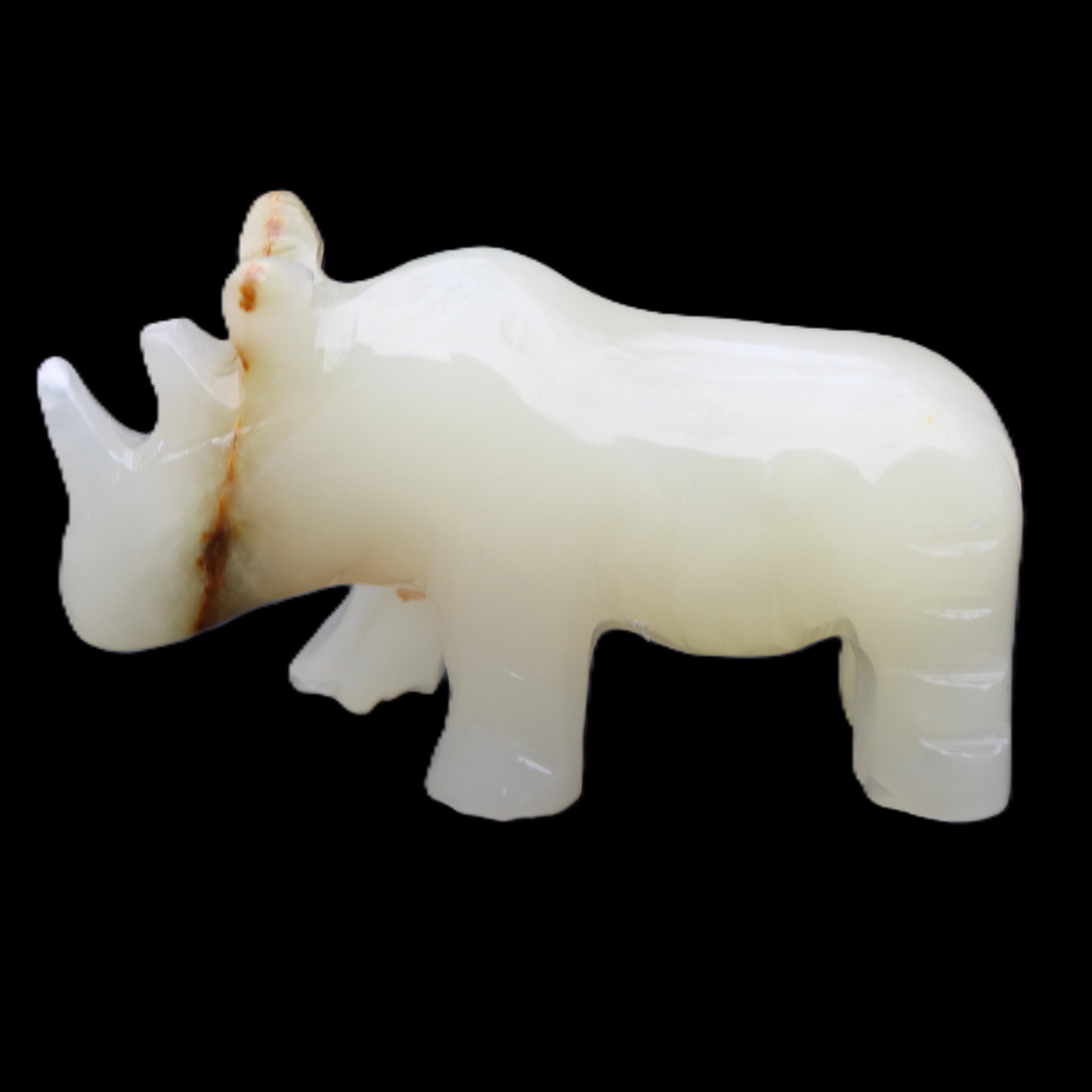 Afghan Jade hand-carved Rhino 100*30*57mm 220g in sunlight - Rocks and Things Store
