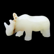 Afghan Jade hand-carved Rhino 100*30*57mm 220g in sunlight - Rocks and Things Store
