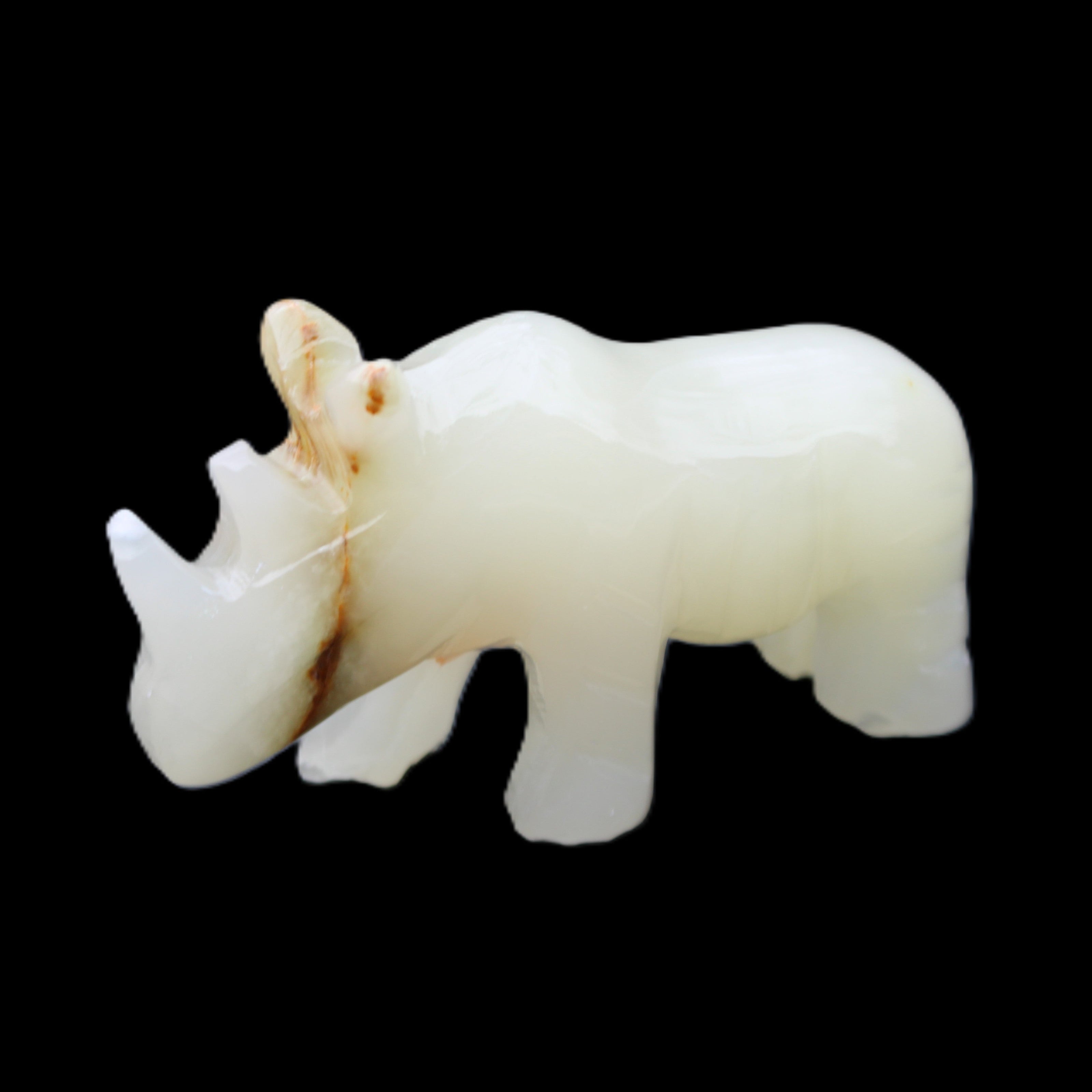 Afghan Jade hand-carved Rhino 100*30*57mm 220g in sunlight - Rocks and Things Store