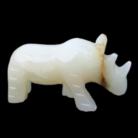 Afghan Jade hand-carved Rhino 100*30*57mm 220g in sunlight - Rocks and Things Store