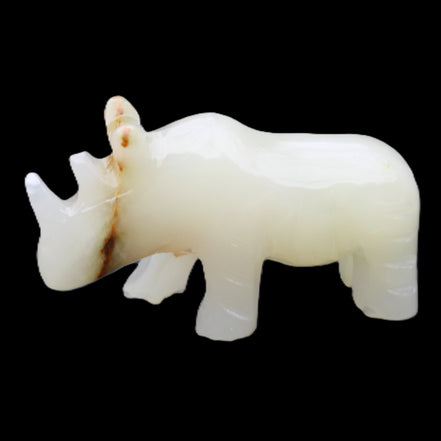 Afghan Jade hand-carved Rhino 100*30*57mm 220g in sunlight - Rocks and Things Store