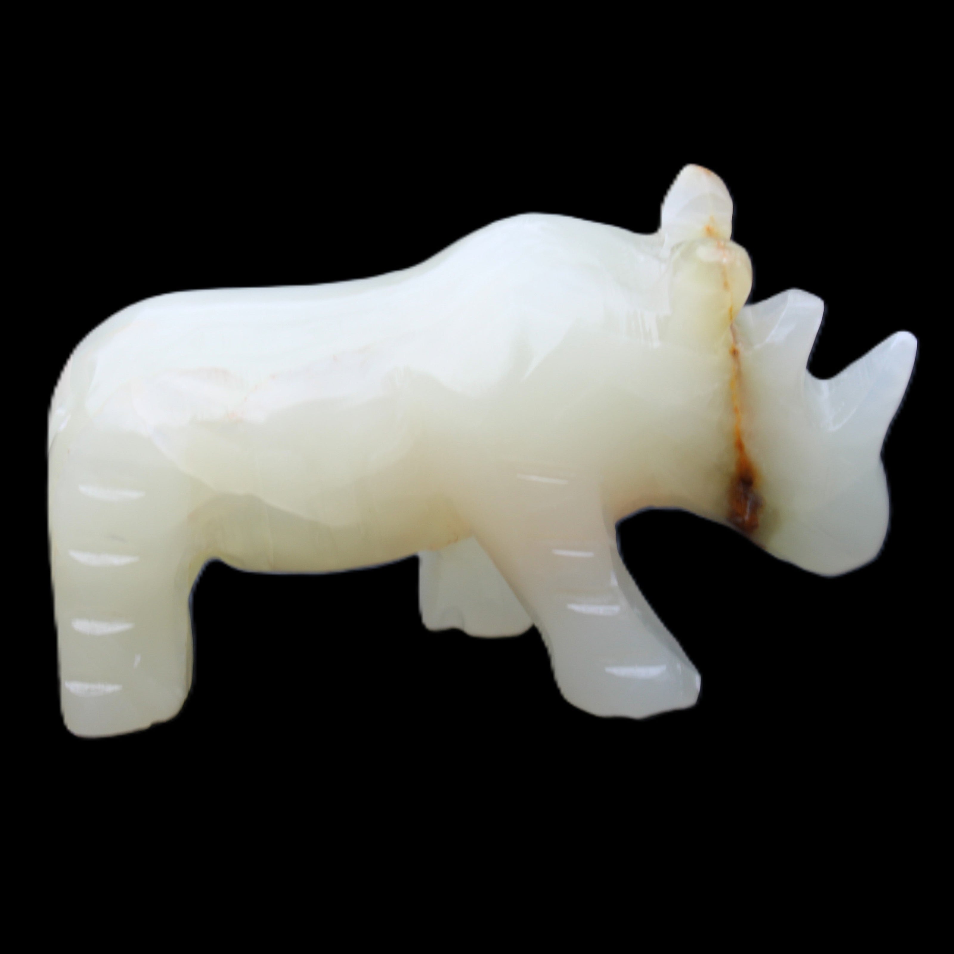 Afghan Jade hand-carved Rhino 100*30*57mm 220g in sunlight - Rocks and Things Store