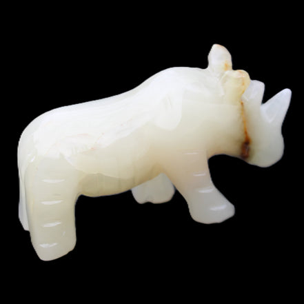 Afghan Jade hand-carved Rhino 100*30*57mm 220g in sunlight - Rocks and Things Store