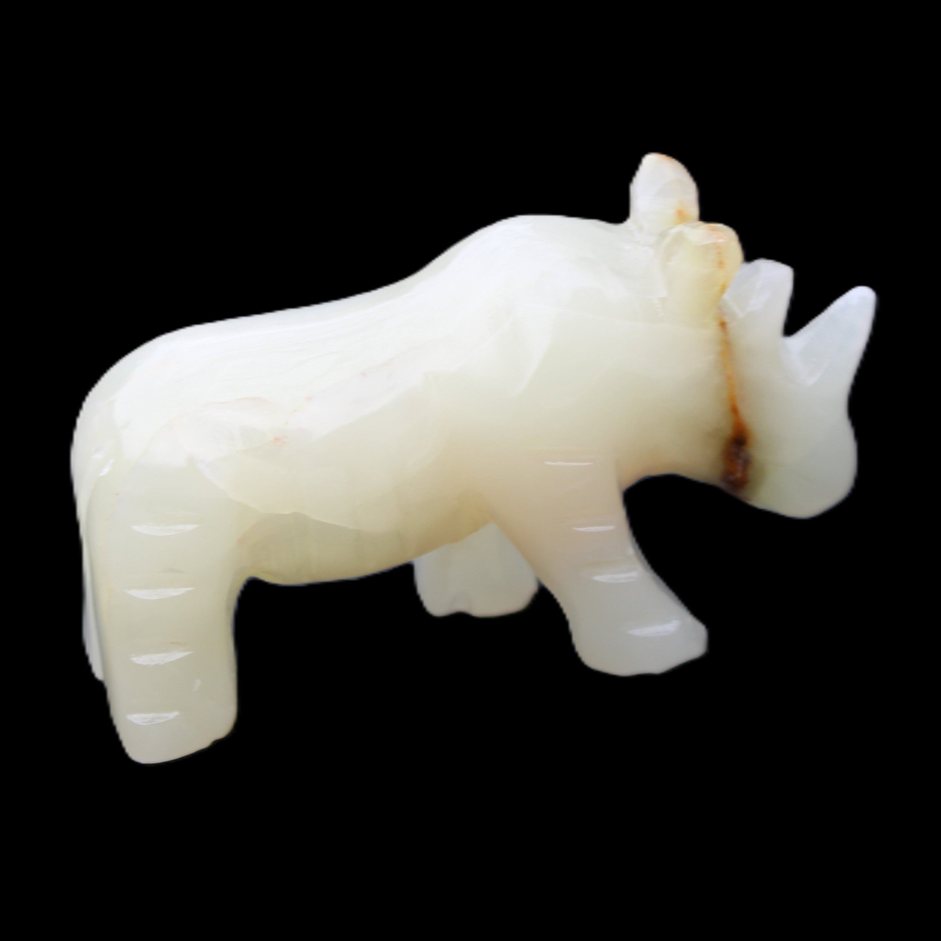 Afghan Jade hand-carved Rhino 100*30*57mm 220g in sunlight - Rocks and Things Store